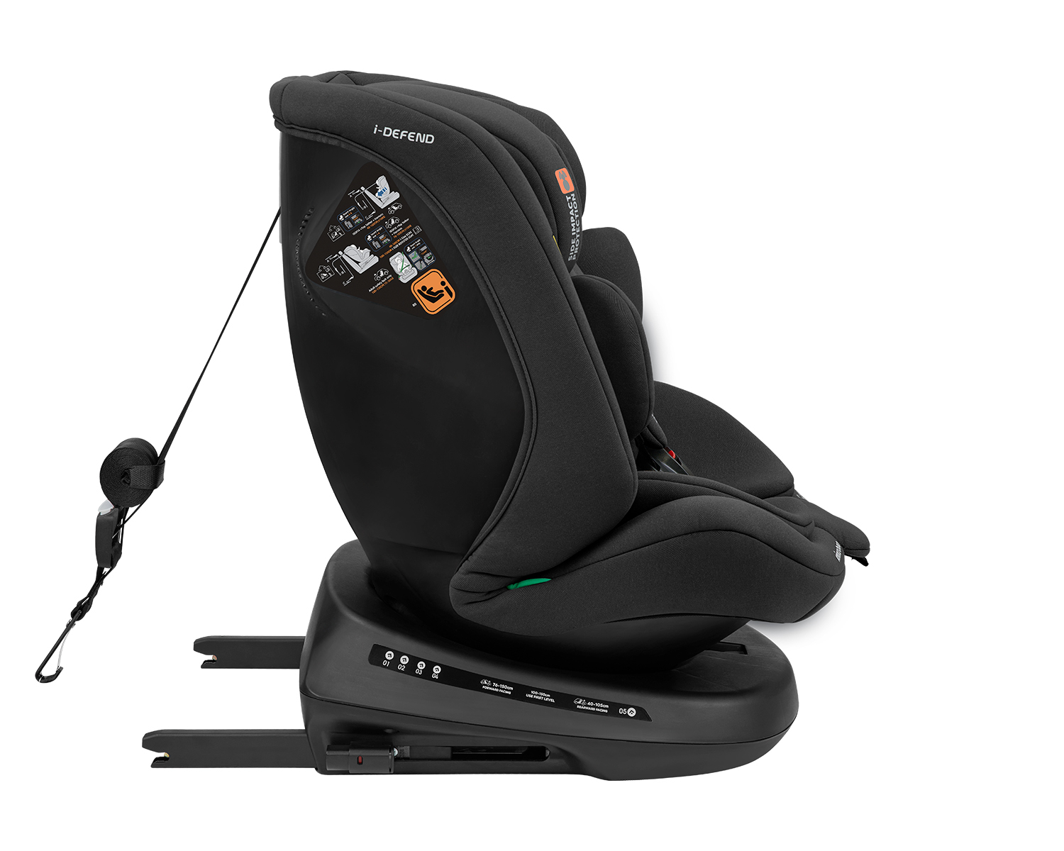Silla de auto 40-150 CM I-DEFEND I-SIZE Negro - Imagen 6