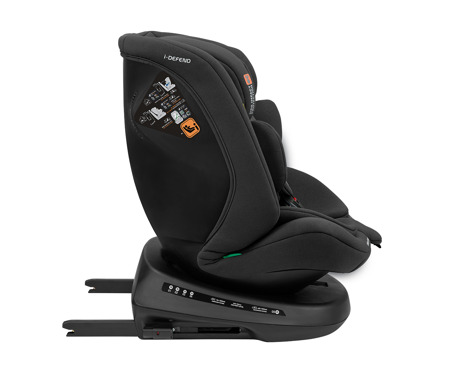 Silla de auto 40-150 CM I-DEFEND I-SIZE Negro - Imagen 7