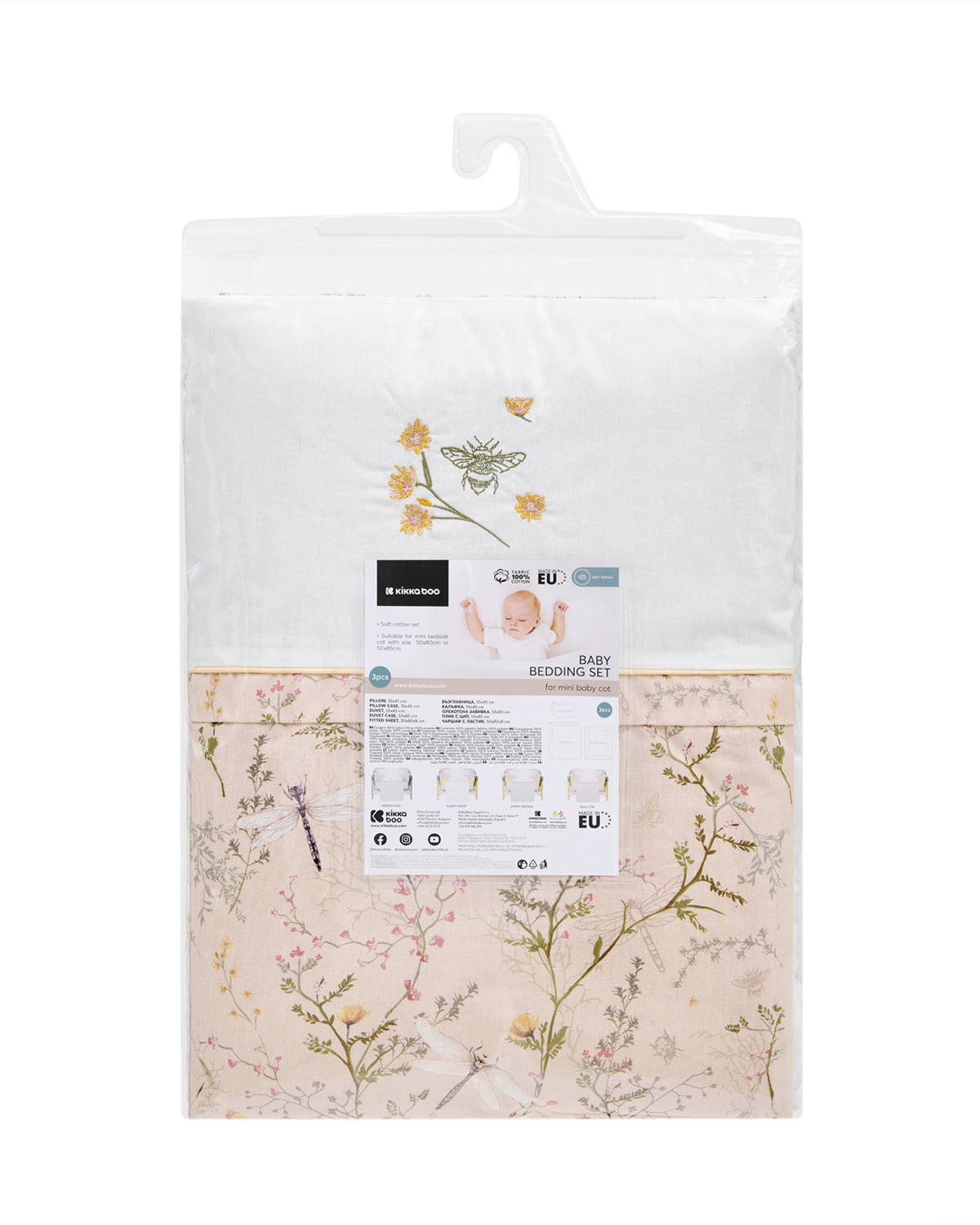 Juego para minicuna 3piezas SECRET GARDEN Beige - Imagen 3