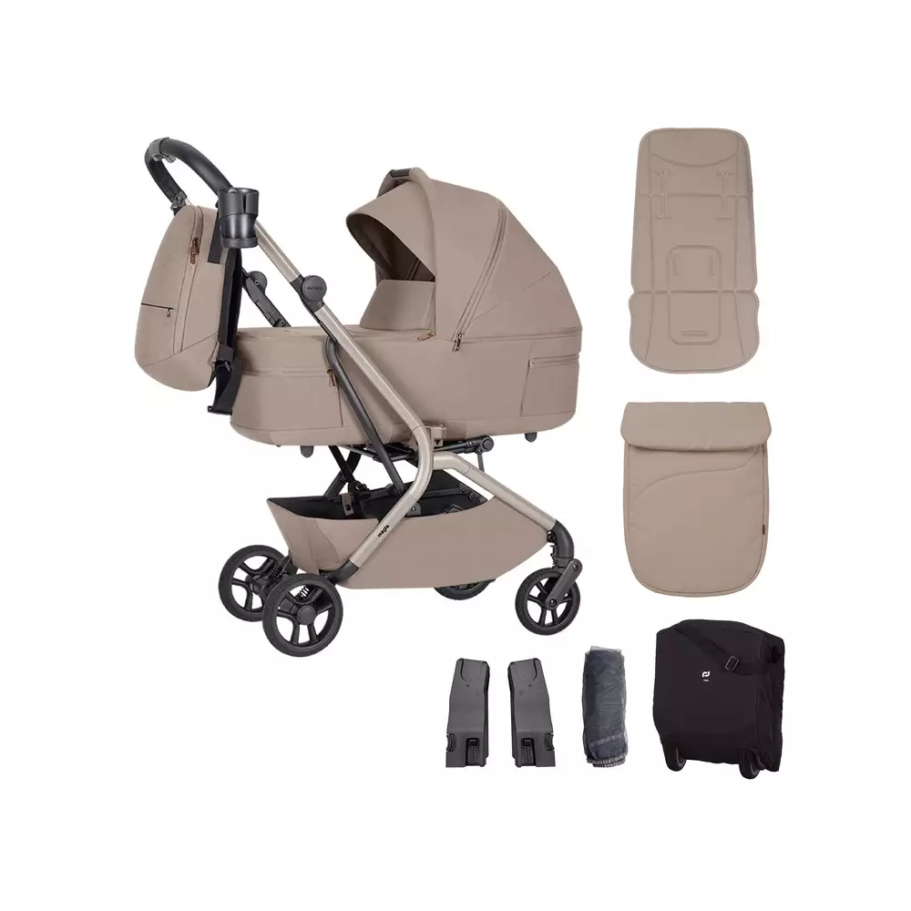 Dúo MAGIA CARRELLO capazo plegable Space beige