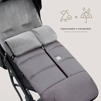 Saco liso gris impermeable Interbaby - Imagen 4