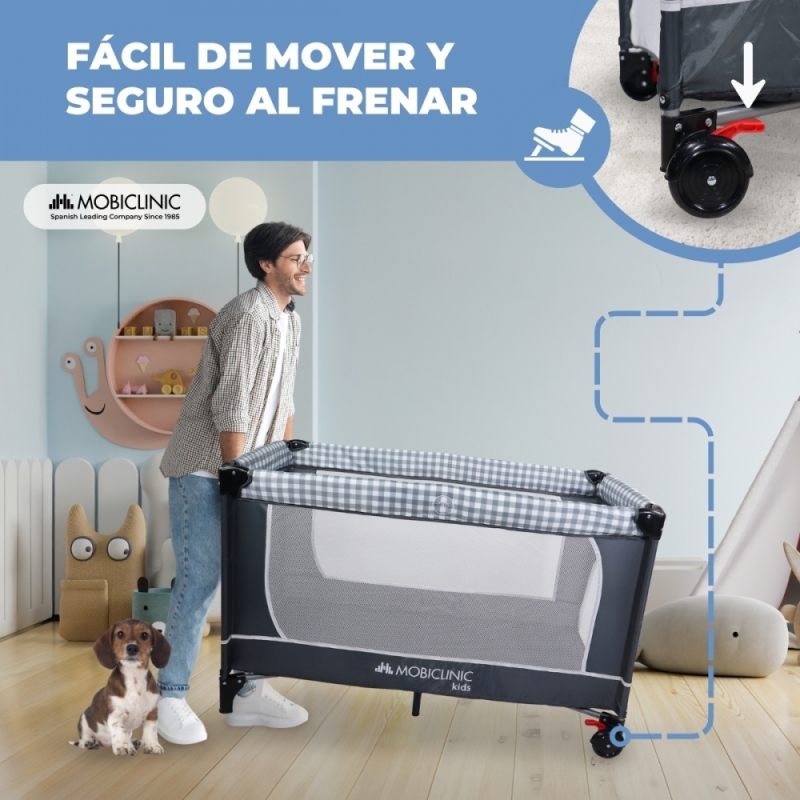 Cuna de viaje con cambiador 3 en 1 Caelum Mobiclinic - Imagen 5