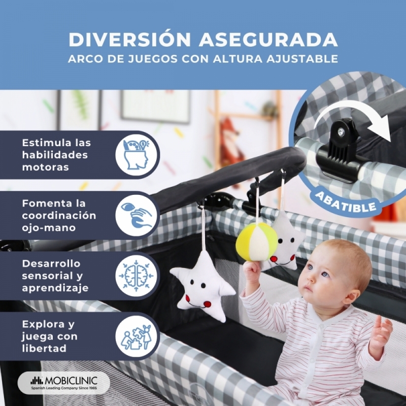 Cuna de viaje con cambiador 3 en 1 Caelum Mobiclinic - Imagen 8